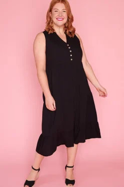 Lorraine Designs Casual Dresses | Shirt Dresses*Mars Black Dress