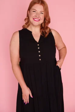 Lorraine Designs Casual Dresses | Shirt Dresses*Mars Black Dress