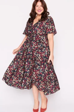 Lorraine Designs Casual Dresses | Fit & Flare Dresses*Mary Raspberry Forest Dress