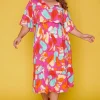 Label of Love Casual Dresses | Fit & Flare Dresses*Matrix Pink Highlighters Dress
