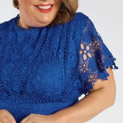 Lorraine Designs Bridesmaid Dresses | Knee Length Dresses*Melanie Cobalt Lace Dress