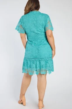Lorraine Designs Bridesmaid Dresses | Knee Length Dresses*Melanie Sea Foam Lace Dress