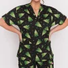 YD International Tops*Meredith Christmas Tree Scrub Top