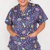 YD International Tops*Meredith Happy Health Scrub Top