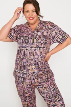 YD International Tops*Meredith Maramayart Scrub Top