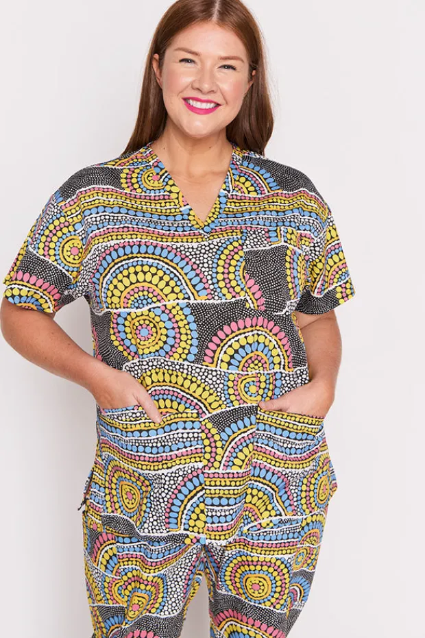 YD International Tops*Meredith Next To You Scrub Top