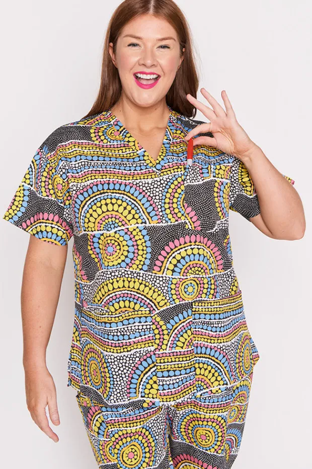 YD International Tops*Meredith Next To You Scrub Top