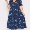 YD International Fit & Flare Dresses | Midi Dresses*Michelle Blue Blossom Dress