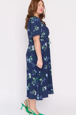 YD International Fit & Flare Dresses | Midi Dresses*Michelle Blue Blossom Dress