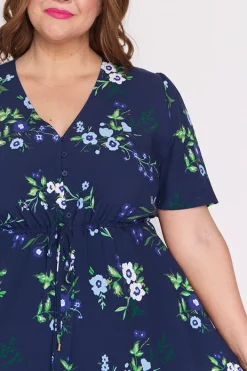 YD International Fit & Flare Dresses | Midi Dresses*Michelle Blue Blossom Dress