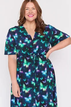 Lorraine Designs Fit & Flare Dresses | Midi Dresses*Michelle Butterfly Aura Dress