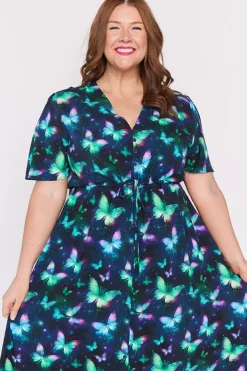 Lorraine Designs Fit & Flare Dresses | Midi Dresses*Michelle Butterfly Aura Dress