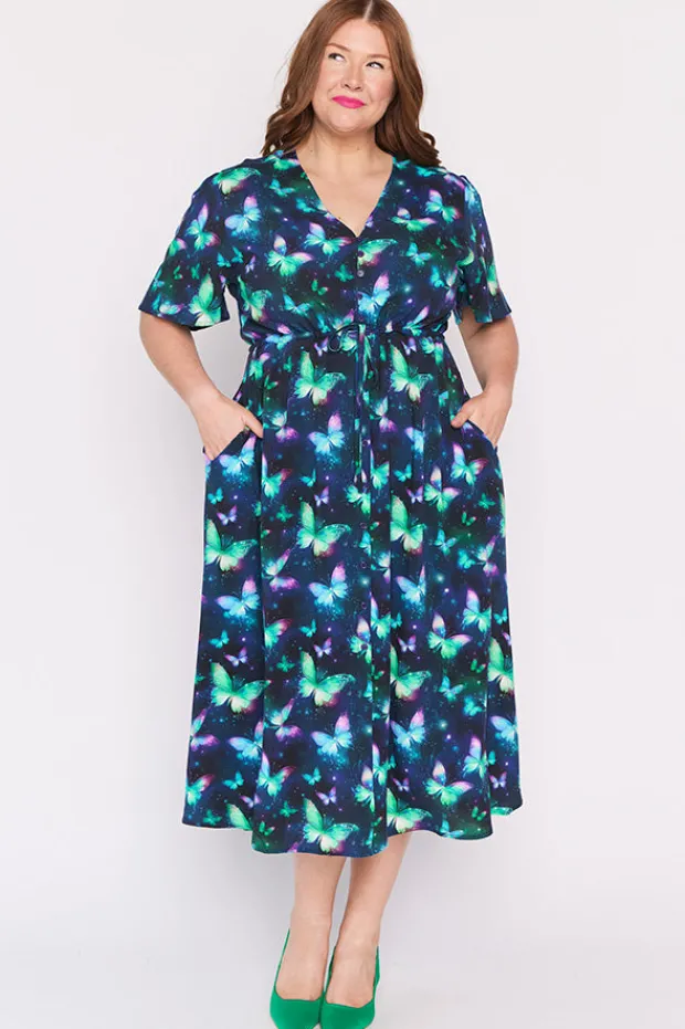 Lorraine Designs Fit & Flare Dresses | Midi Dresses*Michelle Butterfly Aura Dress