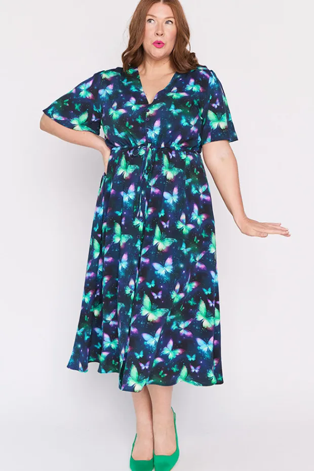 Lorraine Designs Fit & Flare Dresses | Midi Dresses*Michelle Butterfly Aura Dress