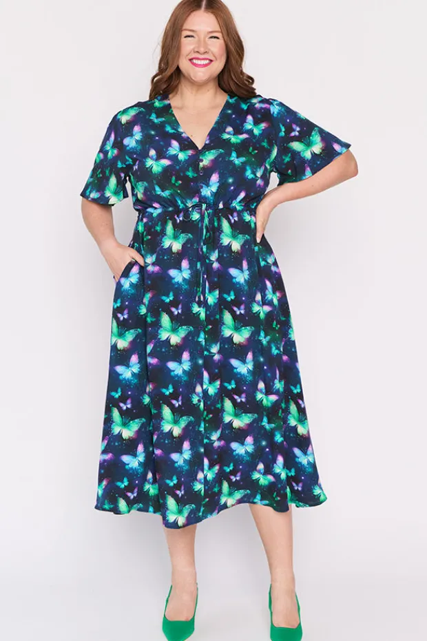 Lorraine Designs Fit & Flare Dresses | Midi Dresses*Michelle Butterfly Aura Dress