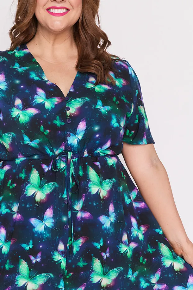 Lorraine Designs Fit & Flare Dresses | Midi Dresses*Michelle Butterfly Aura Dress