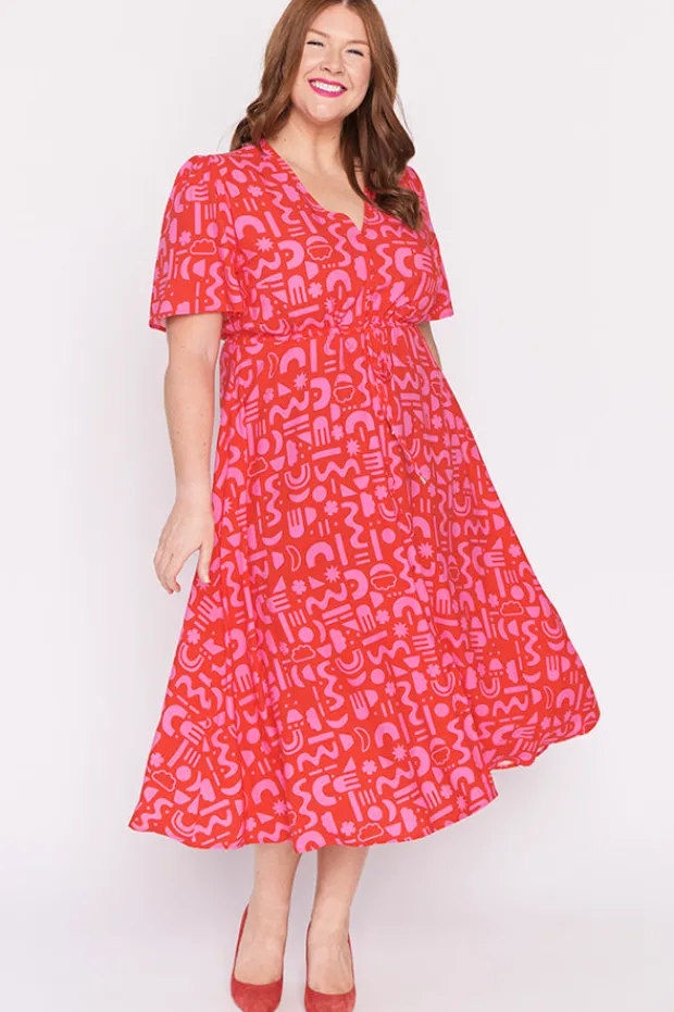 YD International Fit & Flare Dresses | Midi Dresses*Michelle Candy Apple Dress