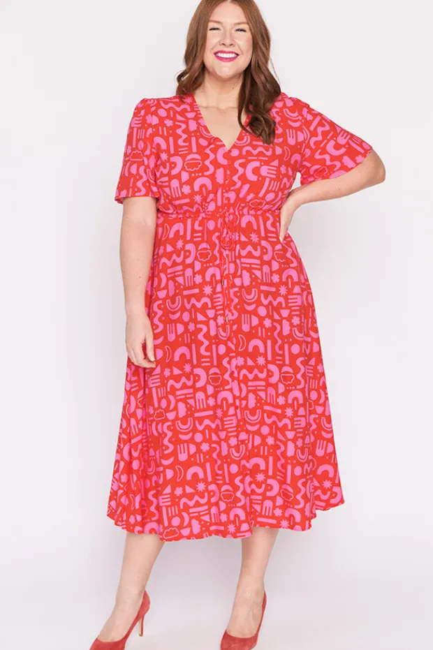 YD International Fit & Flare Dresses | Midi Dresses*Michelle Candy Apple Dress