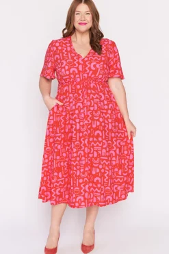 YD International Fit & Flare Dresses | Midi Dresses*Michelle Candy Apple Dress