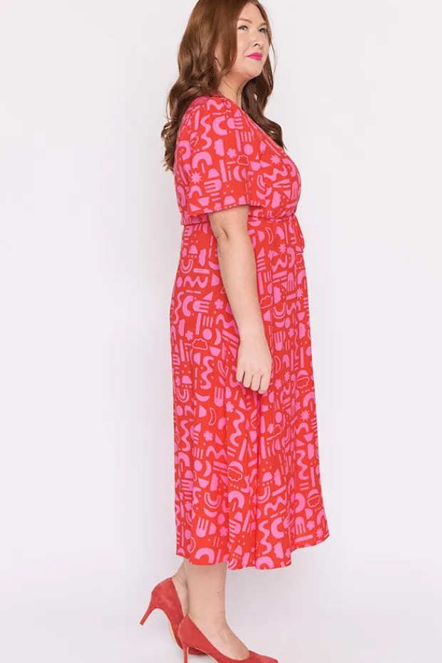 YD International Fit & Flare Dresses | Midi Dresses*Michelle Candy Apple Dress