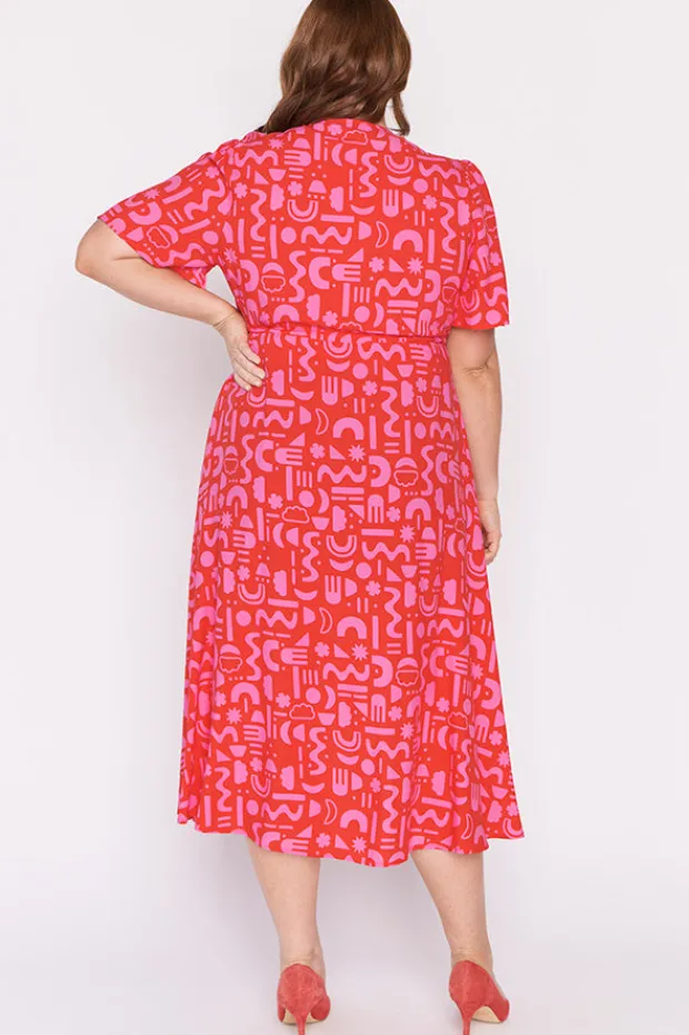 YD International Fit & Flare Dresses | Midi Dresses*Michelle Candy Apple Dress
