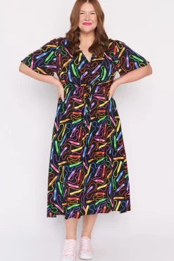 Lorraine Designs Fit & Flare Dresses | Midi Dresses*Michelle Crazy Crayons Dress