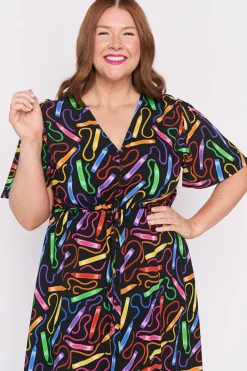 Lorraine Designs Fit & Flare Dresses | Midi Dresses*Michelle Crazy Crayons Dress