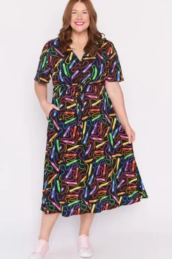 Lorraine Designs Fit & Flare Dresses | Midi Dresses*Michelle Crazy Crayons Dress