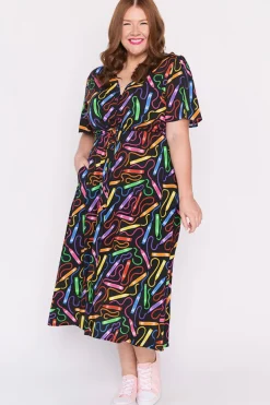 Lorraine Designs Fit & Flare Dresses | Midi Dresses*Michelle Crazy Crayons Dress