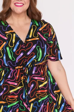 Lorraine Designs Fit & Flare Dresses | Midi Dresses*Michelle Crazy Crayons Dress