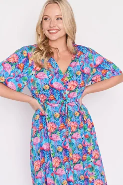 Lorraine Designs Fit & Flare Dresses | Midi Dresses*Michelle Flamingo Oasis Dress