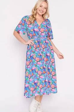 Lorraine Designs Fit & Flare Dresses | Midi Dresses*Michelle Flamingo Oasis Dress