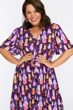 YD International Fit & Flare Dresses | Midi Dresses*Michelle Happy Ghosts Dress