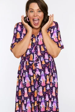 YD International Fit & Flare Dresses | Midi Dresses*Michelle Happy Ghosts Dress