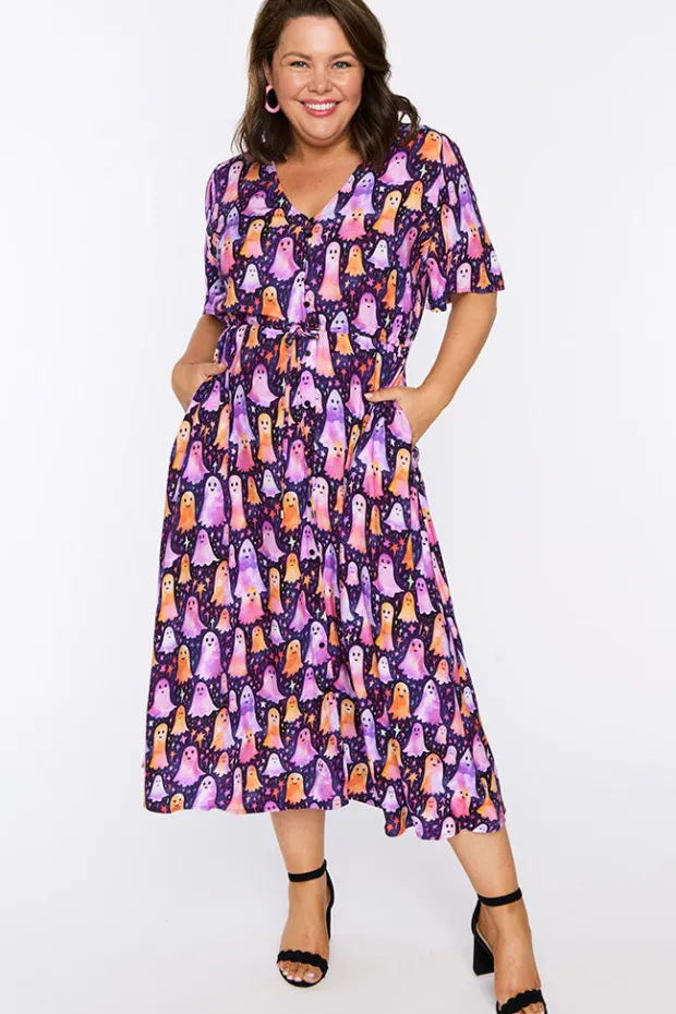 YD International Fit & Flare Dresses | Midi Dresses*Michelle Happy Ghosts Dress