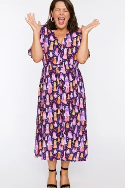 YD International Fit & Flare Dresses | Midi Dresses*Michelle Happy Ghosts Dress