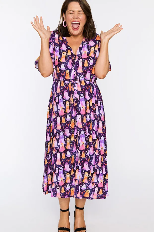 YD International Fit & Flare Dresses | Midi Dresses*Michelle Happy Ghosts Dress