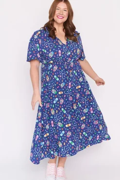 Lorraine Designs Fit & Flare Dresses | Midi Dresses*Michelle Happy Health Dress