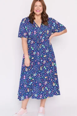 Lorraine Designs Fit & Flare Dresses | Midi Dresses*Michelle Happy Health Dress