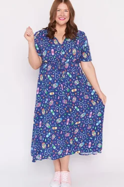 Lorraine Designs Fit & Flare Dresses | Midi Dresses*Michelle Happy Health Dress
