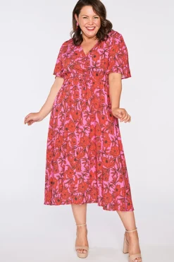 YD International Fit & Flare Dresses | Midi Dresses*Michelle Pink Scarlet Dress