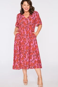 YD International Fit & Flare Dresses | Midi Dresses*Michelle Pink Scarlet Dress