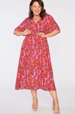 YD International Fit & Flare Dresses | Midi Dresses*Michelle Pink Scarlet Dress