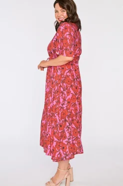 YD International Fit & Flare Dresses | Midi Dresses*Michelle Pink Scarlet Dress