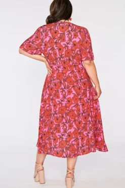 YD International Fit & Flare Dresses | Midi Dresses*Michelle Pink Scarlet Dress