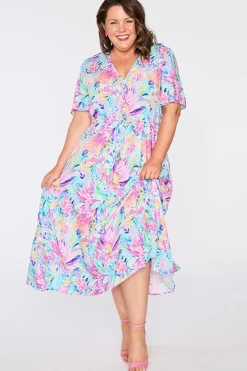 YD International Fit & Flare Dresses | Midi Dresses*Michelle Rainbow Bloom Dress