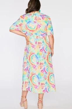YD International Fit & Flare Dresses | Midi Dresses*Michelle Rainbow Garden Dress