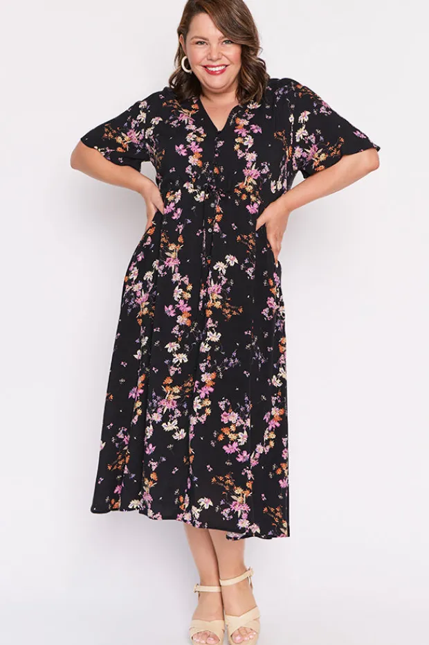 Lorraine Designs Fit & Flare Dresses | Midi Dresses*Michelle Sunset Shadow Dress