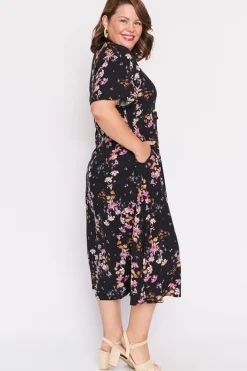 Lorraine Designs Fit & Flare Dresses | Midi Dresses*Michelle Sunset Shadow Dress