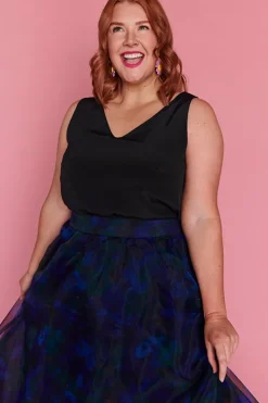 Lorraine Designs Skirts*Milan Midnight Garden Party Skirt